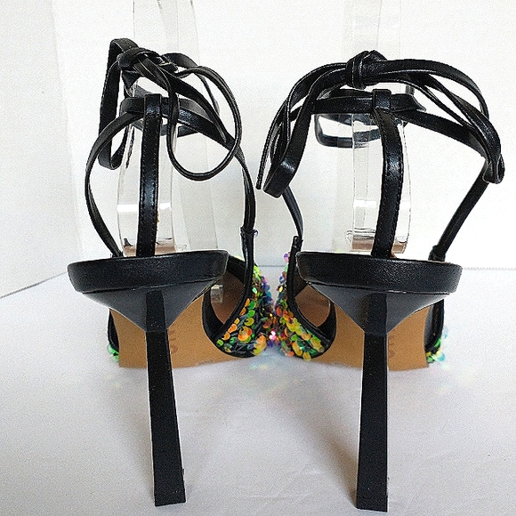New w/Box INC International Concepts Sandaze 2 Ankle-Tie Sequin Dress Pump 6.5 - Picture 6 of 10
